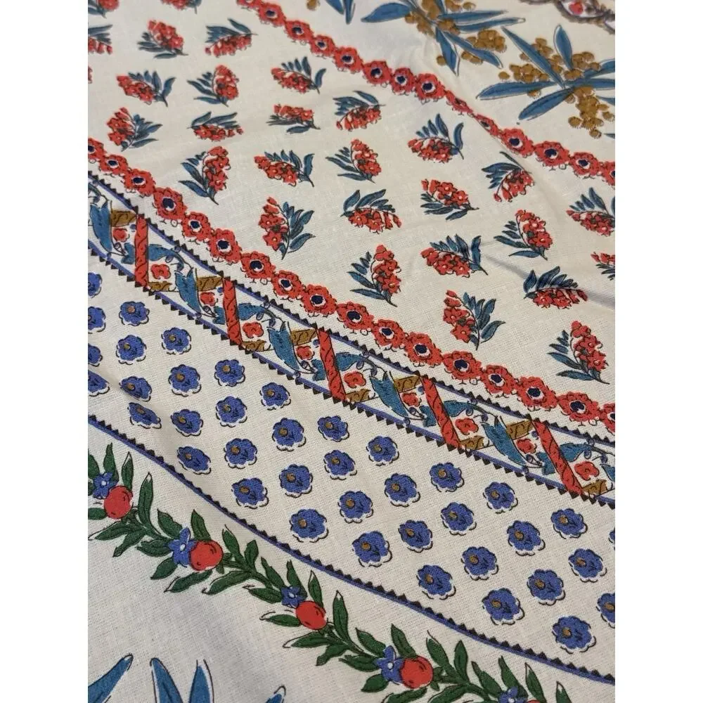 Le Cluny France Olives & Mimosa Provential 69” Round Acrylic Coated Tablecloth